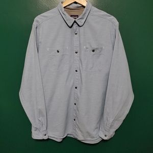 Patagonia Long Sleeve Button Down Shirt Mens XL Light Blue